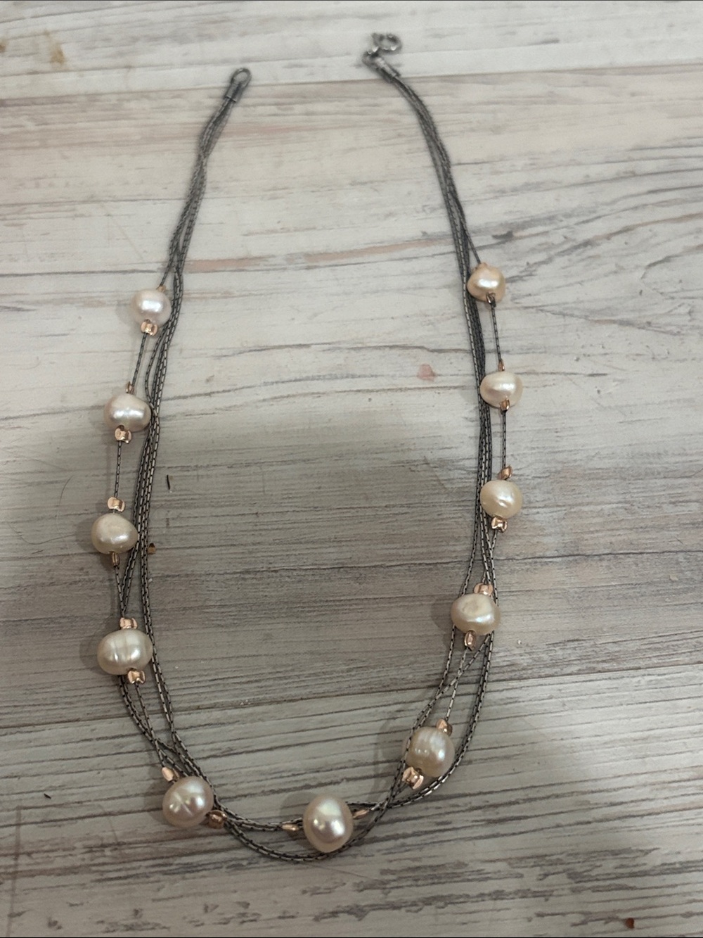 Dior Silver and 925 Gold Necklaces with Natural Pearls